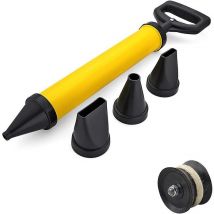 Furwoo - Pistolet à Coulis de Ciment Pistolet à joints pour mortier - Pompe à mortier manuelle avec 4 buses - Pistolet à mortier avec accessoires