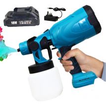Pulvérisateur de peinture sans fil hvlp Pistolet de pulvérisation électrique 550 w Pistolet à peinture de clôture à main , + Batterie 3,0 a +