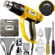 Grizzly Tools - Pistolet À Air Chaud Électrique Fixedbyu Avec Affichage Led, Réglage De La Température Du Décapeur Thermique Par Commutateur À Paliers
