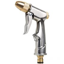 Pistolet d'arrosage Métal, Pulvérisateur de Pistolet Arrosoir à Eau Haute Pression, Pistolet à Eau de Jardin Robuste, Pulvérisateur de Jardin à haute