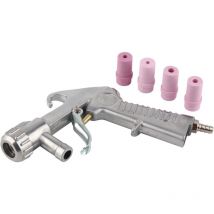 Qiyao - Pistolet de sablage à air comprimé avec 4 buses (4,5 mm/5 mm/6 mm/7 mm) Kit d'outils pour sableuse