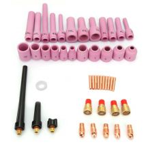 Sunxury - Pistolet de soudage à l'arc à l'argon, 46 pièces, lentille de torche, capuchon de torche de soudage, pince de lentille à gaz, Kit de buse