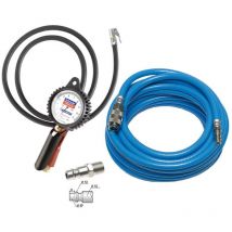 Pistolet manometre eurodainu schrader avec tuyau et raccord