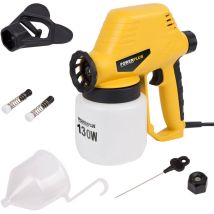 Powerplus Farbspritzpistole 130 W – 300 g/min – 0,8 l Tankinhalt – 0,8 mm Düsendurchmesser