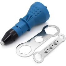 Pistolet À Rivets Sans Fil Kit D'Outil De Perceuse Électrique À Rivets Riveteuse Adaptateur Insert Écrou Outil De Puissance À Main Accessoires Noir (