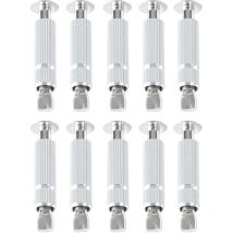 Piton Douille Rétractable - Pour fixation bâche couverture de piscine sur plage béton ou dallage - Alu/Inox - Lot de 10 pièces Poolco