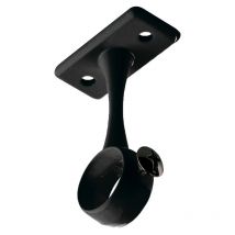 Piton sur platine pour tube alu noir - Hauteur : 61 mm - Pour tube de diamètre : 18 mm - Pour tube de section : - - duval-bilcocq