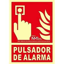 Pannello di estinzione 'pulsador de Alarma' classe a (1mm pvc) 21x30cm