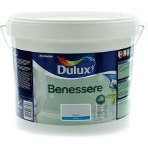 Dulux - Benessere Pittura Colorata all'Acqua per Interni Superlavabile Anti Muffa Anti Batteri con Ioni D'Argento, 10 Litri, Bianco