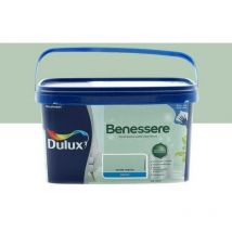 Dulux Benessere Pittura Colorata all'Acqua per Interni Superlavabile Anti Muffa Anti Batteri con Ioni D'Argento, 2.5 Litri, Verde Menta