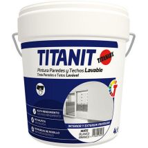 Pittura Lavabile Per Pareti E Soffitti Titan It Opaco Bianco Interno Ed Esterno Protetto 4l Titan Lux 029190004