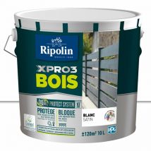 Xpro3 Ripolin vernice per legno per esterni/interni, bianco satinato 10 l Ripolin