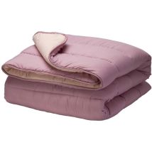 Pikolin Home - Piumino Reversibile 300 Gr - Imbottitura Nordica Bicolore - Per Letto Da 105 - Tocco Piuma, Caldo, Traspirante, Colore Malva, 180 X 260