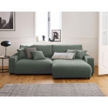 Lisa Design - Pivoine - canapé d'angle réversible - 4 places - convertible avec coffre - en velours texturé