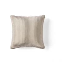 Pivoine - coussin - en velours côtelé - 35x35 cm - beige
