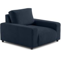 Pivoine - fauteuil en velours texturé - bleu