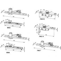 Dorma - Pivot du haut 8066 complet pour porte double action acier/bois/aluminium 46300006