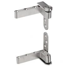 Pivots haut-bas porte bois - Charge maxi : 40 kg - Décor : Satiné - Matériau : Inox 304 - Pour porte d'épaisseur maxi : 45 mm - Pour porte