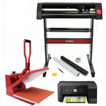 Monster Shop - PixMax - Presse à Chaud en Forme de Palourde 38cm, Plotter de Découpe Vinyle, Imprimante et Pack Weeding