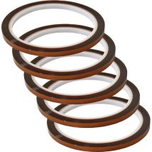 PixMax - Nastro per Sublimazione Pressa a Caldo, Ferma Disegni Pressatura a Caldo, Nastro Resistente al Calore, 5 Rotoli da 5x5mm Lunghi 22m