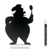 Pizarra Securit con soporte cocinero 34,5 x 22 cm