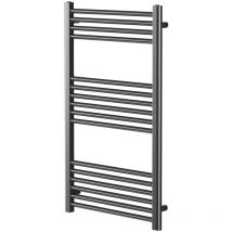 Colore - Pizarro Gunmetal Grey 1000mm x 600mm Straight Heated Towel Rail