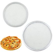ZVD - Plaque de cuisson en maille anti-adhésive pour pizza - Lot de 2 (15 cm & 20 cm)