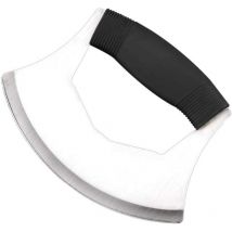 Pizzamesser- Wiegemesser -Pizzaschneider- Sharp Rocker Slicer Lame en Acier Inoxydable de Haute qualité comme Hachoir à légumes Mezzaluna Chef Knife