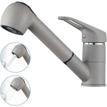 Wasserhahn Küche Ausziehbar, Auralum Küchenarmatur Mit Brause Ausziehbar, Mischbatterie Küche Mit 2 Strahlarten, 360° Schwenkbar Armatur Küche, 