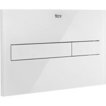 Plaque d'actionnement avec double affleurement (finition en verre) PL10 dual (one) Roca Couleur : Blanc