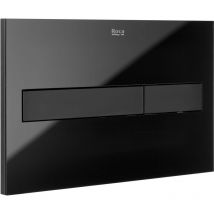 Plaque d'actionnement avec double affleurement (finition verre) PL10 DUAL (ONE) - ROCA Couleur : Noir