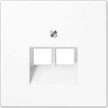 Tapa doble para toma de teléfono o datos RJ11-RJ45 blanco Jung ls 969-2 ua ww