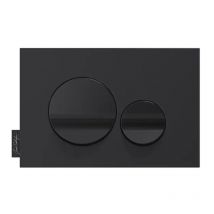 Placa de mando Jacob Delafon pulsadores redondos dobles Negro brillo
