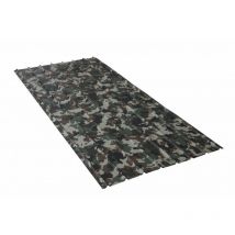 Mccover - Placa de acero lacada acanalada 2000 x 910 x 0,40 mm - Color - Camuflaje, Espesor - 0,40 mm, Anchura - 910 mm, Longitud - 2000 mm