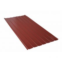 Mccover - Placa de acero lacada acanalada 2000 x 910 x 0,40 mm - Color - rojo ral 8012, Espesor - 0,40 mm, Anchura - 910 mm, Longitud - 2000 mm