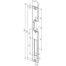Assa Abloy - Cerradero plano 338 sta galvanizado, An.24xL.250mm din l / r