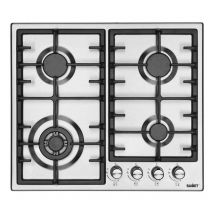 Placa de cocción de acero inoxidable de 58x51 cm con 4 quemadores - Samet Efesto