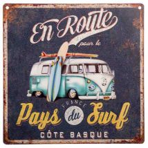 Placa de de pared de metal azul 30x30x0,06