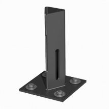 Ferro Bulloni - Placa de estaca de acero galvanizado plastificado para atornillar en gris, h. 15,5 cm Centrale Brico