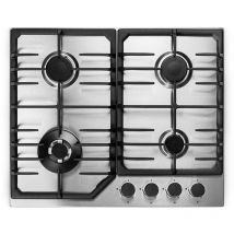 Placa de Gas Natural Amsta AMTG4FWX 4 Fuegos 8800W Acero Inoxidable