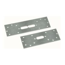 Placa de retención Multitubo de acero galvanizado, doble 150 mm