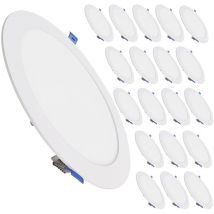 Led Atomant Sl - Placa Downlight led Circular Plana 20W 1800LM Corte 200mm Blanco Frío 6500K - Pack 20 Ud.