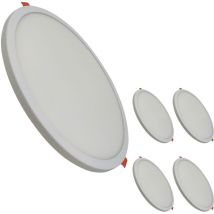 Led Atomant Sl - Placa Downlight led Circular Plana 20W 1800LM Corte Ajustable 50-180mm Blanco Frío 6500K - Pack 5 Ud.