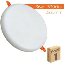 Downlight LED Circular Plana 36W 3300LM Corte Ajustable 60-210mm Blanco Neutro 4500K - Pack 1 Ud.
