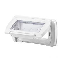 Placa estanca sistema Gewiss blanco ip55 4 módulos GW22461