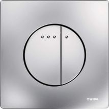 Wisa - Placa frontal Quadro Enyo de dos toques en abs cromado mate, para inodoros suspendidos