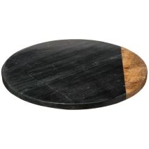 Placa Giratoria Geométrica De Mármol Negro - Sg Secret De Gourmet