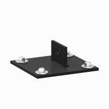 Ferro Bulloni - Placa soporte pata de acero galvanizado plastificado para atornillar en gris, H.4,8 cm Centrale Brico