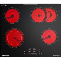 Placa Vitrocerámica Firegas - 4 Zonas 7200 W - L 59 X P 52 Cm - Negro