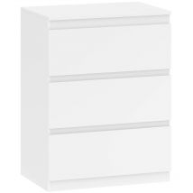Placard À Tiroirs Spacieux En Bois Blanc 60.00 X 40.00 X 79.00